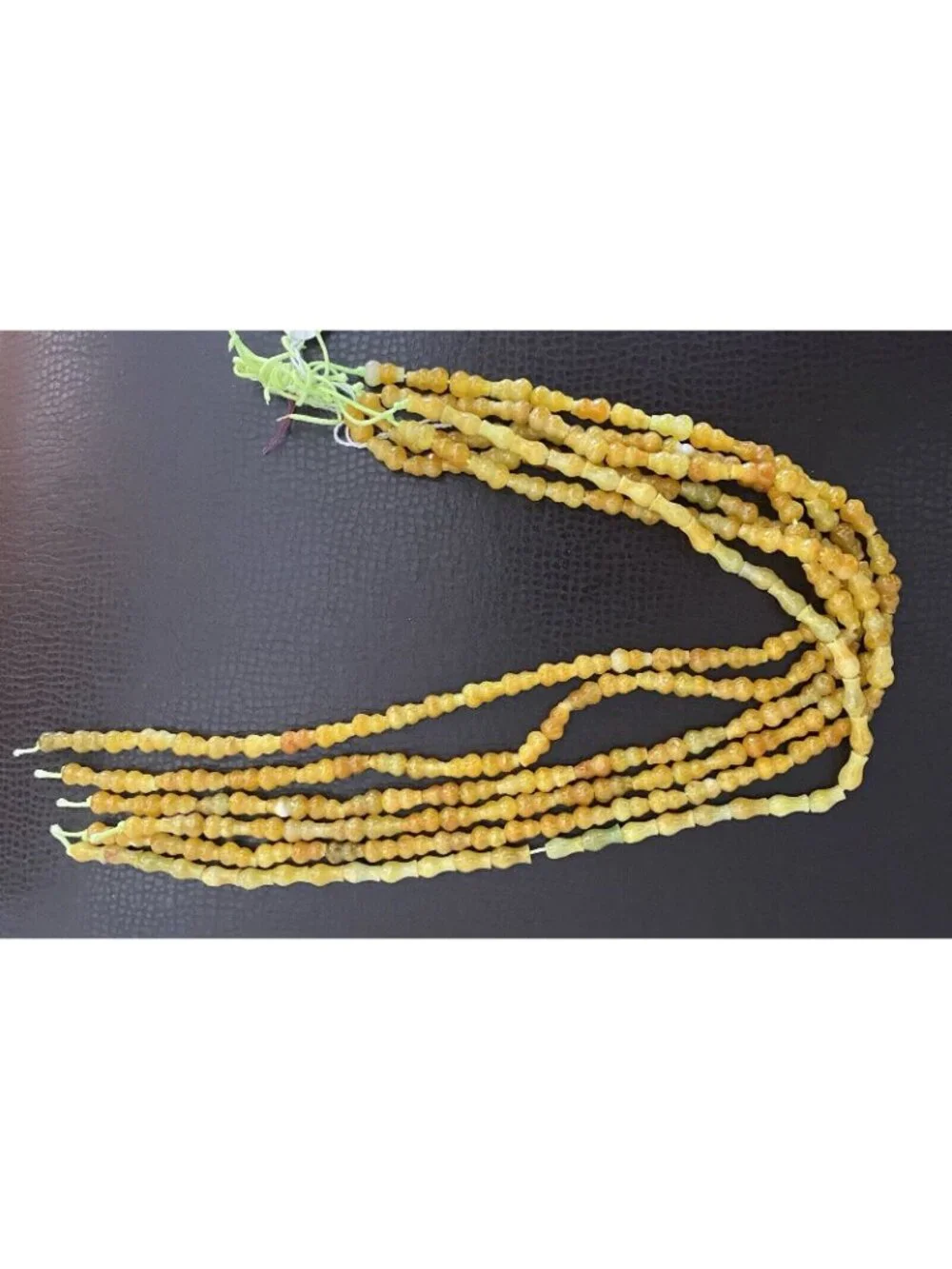 Multi Color Yellow Brown Green Geni Bottle Jade Bead Strands